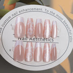 Press-On Nail Set Floral Design Adhesive-Free & Salon Quality