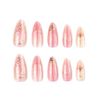 Press-On Nail Set Floral Design & Adhesive Tabs