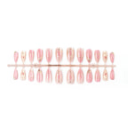 Press-On Nail Set Floral Design & Adhesive Tabs