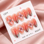 Press-On Nail Set Floral Design & Articulated Fit