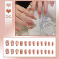 Press-On Nail Set Floral Design Assorted Sizes