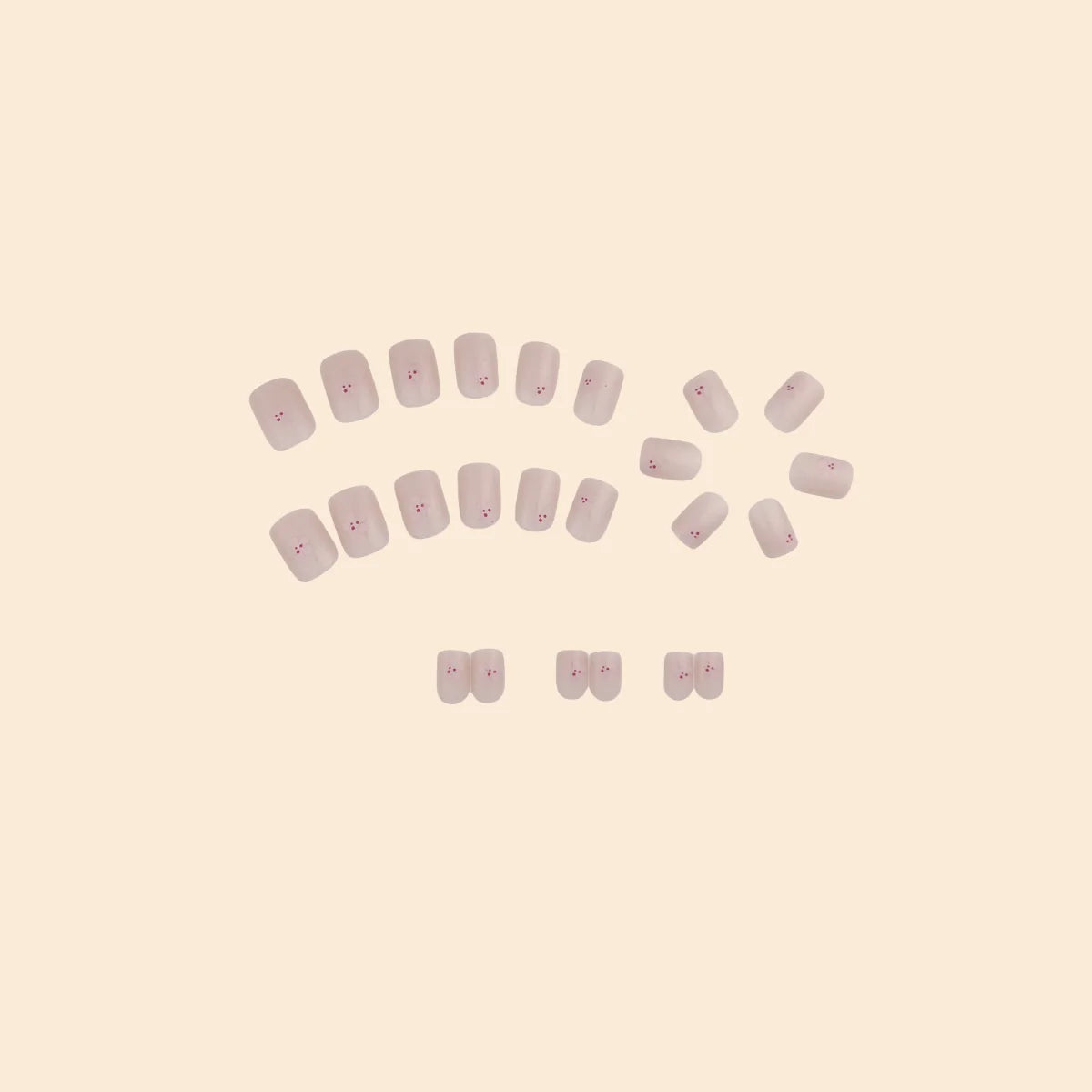 Press-On Nail Set Floral Design Bright Yellow Strong Adhesive