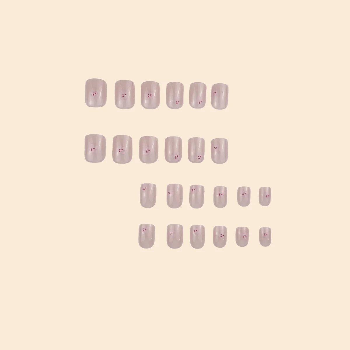 Press-On Nail Set Floral Design Bright Yellow Strong Adhesive