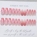 Press-On Nail Set Floral Design & Chip-Resistant
