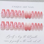 Press-On Nail Set Floral Design & Chip-Resistant
