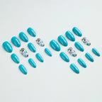 Press-On Nail Set Floral Design Chip-Resistant & Non-Toxic