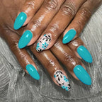 Press-On Nail Set Floral Design Chip-Resistant & Non-Toxic