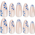 Press-On Nail Set Floral Design Comfort Fit