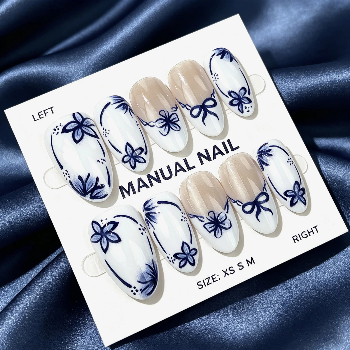 Press-On Nail Set Floral Design & Comfortable Fit