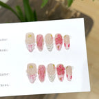 Press-On Nail Set Floral Design Comfortable Fit