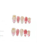 Press-On Nail Set Floral Design Comfortable Fit