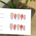 Press-On Nail Set Floral Design Comfortable Fit