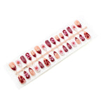 Press-On Nail Set Floral Design Comfortable Fit & Reusable