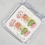 Press-On Nail Set Floral Design Custom Fit