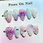 Press-On Nail Set Floral Design Durable & Comfortable Fit