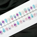 Press-On Nail Set Floral Design Durable & Comfortable Fit