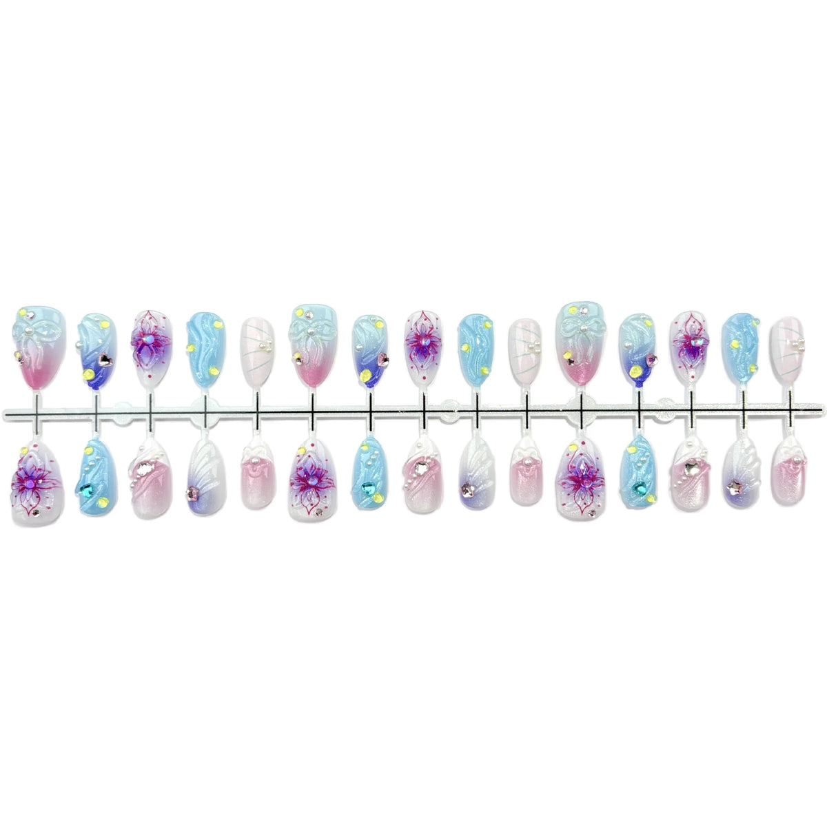 Press-On Nail Set Floral Design Durable & Comfortable Fit