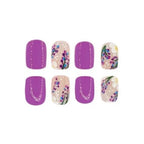 Press-On Nail Set Floral Design Durable & Easy Application