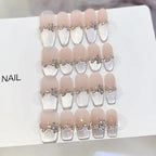 Press-On Nail Set Floral Design Easy Adhesive & Multiple Sizes