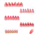 Press-On Nail Set Floral Design Easy Application