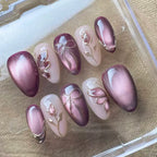 Press-On Nail Set Floral Design Easy Application