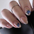 Press-On Nail Set Floral Design Easy Application