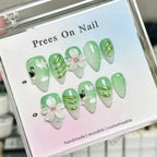 Press-On Nail Set Floral Design Easy Application