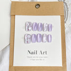 Press-On Nail Set Floral Design & Easy Application