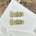 Press-On Nail Set Floral Design Easy Application