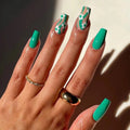 Press-On Nail Set Floral Design Easy Application