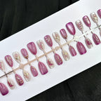 Press-On Nail Set Floral Design Easy Application
