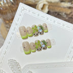 Press-On Nail Set Floral Design Easy Application
