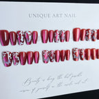 Press-On Nail Set Floral Design Easy Application