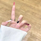 Press-On Nail Set Floral Design & Easy Application