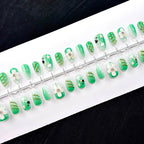 Press-On Nail Set Floral Design Easy Application