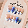 Press-On Nail Set Floral Design Easy Application
