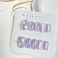 Press-On Nail Set Floral Design & Easy Application