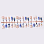Press-On Nail Set Floral Design Easy Application