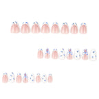 Press-On Nail Set Floral Design Easy Application
