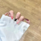 Press-On Nail Set Floral Design & Easy Application
