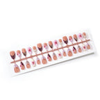 Press-On Nail Set Floral Design Easy Application