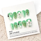 Press-On Nail Set Floral Design Easy Application