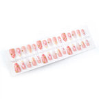 Press-On Nail Set Floral Design & Easy Application