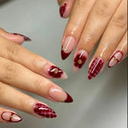 Press-On Nail Set Floral Design Easy Application