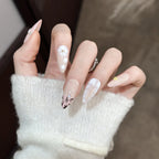Press-On Nail Set Floral Design Easy Application
