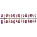 Press-On Nail Set Floral Design Easy Application