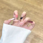 Press-On Nail Set Floral Design & Easy Application