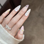 Press-On Nail Set Floral Design Easy Application