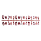 Press-On Nail Set Floral Design & Easy Application