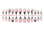 Press-On Nail Set Floral Design Easy Application